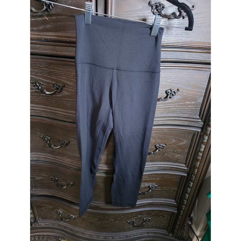 Lululemon Align High-Rise Crop 21 Black Nulu Yoga Leggings LW6BGDS Size 2